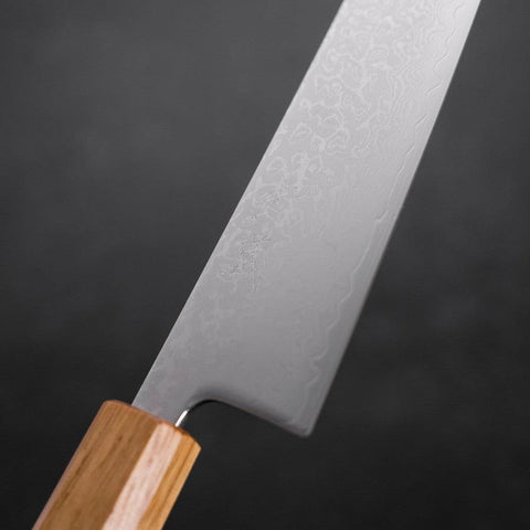 Bunka VG-10, Damast Eiche Griff, 170mm-[Musashi]-[Japan-Küchenmesser]