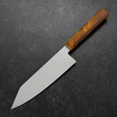 Bunka VG-10 Damast Gelb-Brauner Birkenholz Griff 180mm-[Musashi]-[Japan-Küchenmesser]