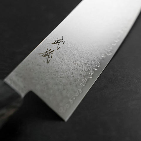 Bunka VG-10 Damast Grauer Birkengriff 180mm-[Musashi]-[Japan-Küchenmesser]