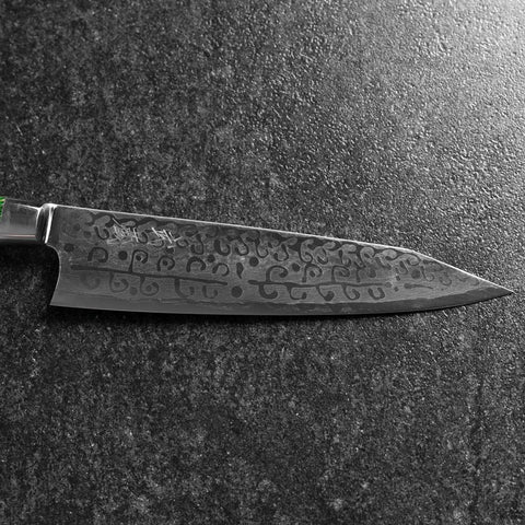 Bunka VG-10 Damast Grüner Westlicher Blütenblatt Griff 185mm-[Musashi]-[Japan-Küchenmesser]