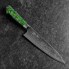 Bunka VG-10 Damast Grüner Westlicher Blütenblatt Griff 185mm-[Musashi]-[Japan-Küchenmesser]