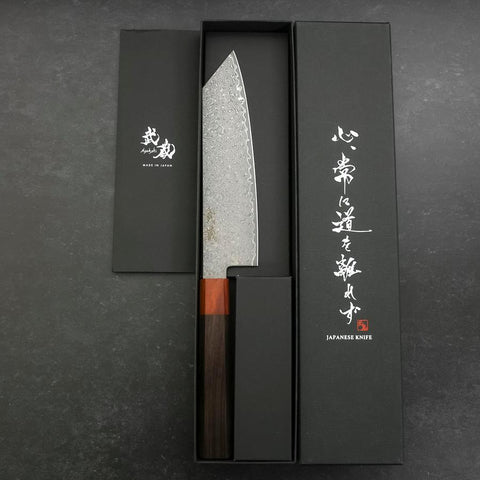 Bunka VG-10 Damascus Shitan Ebony Handle 180mm-[Musashi]-[Japanese-Kitchen-Knives]