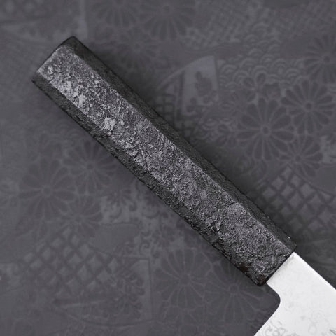 Bunka VG-10 Damast Schwarzer Ishime Griff 180mm-[Musashi]-[Japan-Küchenmesser]