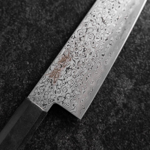 Bunka VG-10 Damast Schwarzer Ozeanplastik Griff 165mm-[Musashi]-[Japan-Küchenmesser]
