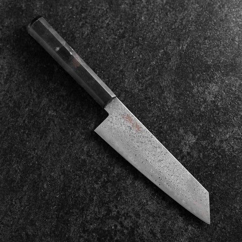 Bunka VG-10 Damast Schwarzer Ozeanplastik Griff 165mm-[Musashi]-[Japan-Küchenmesser]