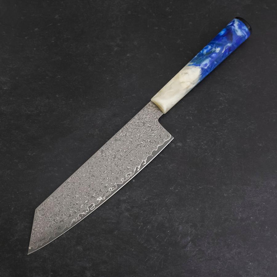 Bunka VG-10 Damast Weiß-Blauer Ozeanplastik Griff 180mm-[Musashi]-[Japan-Küchenmesser]