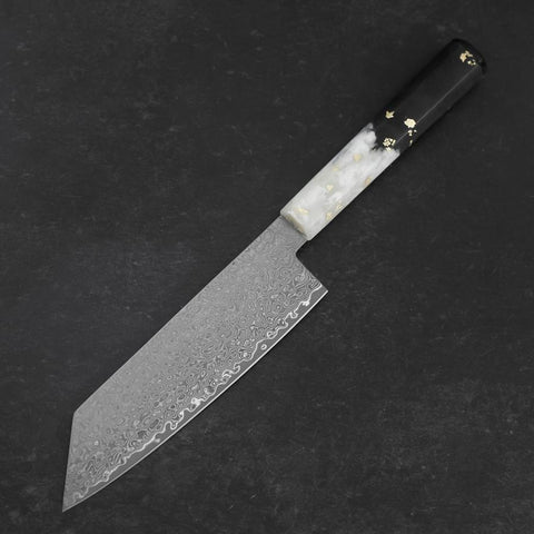 Bunka VG-10 Damast Weiß-Schwarzer Ozeanplastik Griff mit Blattgold 165mm-[Musashi]-[Japan-Küchenmesser]