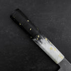 Bunka VG-10 Damast Weiß-Schwarzer Ozeanplastik Griff mit Blattgold 165mm-[Musashi]-[Japan-Küchenmesser]