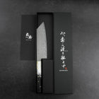 Bunka VG-10 Damast Weiß-Schwarzer Ozeanplastik Griff mit Blattgold 165mm-[Musashi]-[Japan-Küchenmesser]