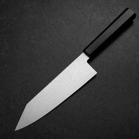 Bunka VG-10 Kagami Damast Ebenholz Griff 180mm-[Musashi]-[Japan-Küchenmesser]