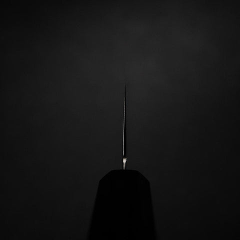 Bunka VG-10 Kagami Damast Ebenholz Griff 180mm-[Musashi]-[Japan-Küchenmesser]