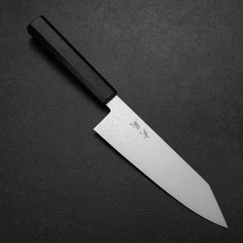 Bunka VG-10 Kagami Damast Ebenholz Griff 180mm-[Musashi]-[Japan-Küchenmesser]