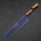 Bunka VG-10 Kagami Damast Olivenholz Griff 180mm - Blau-[Musashi]-[Japan-Küchenmesser]