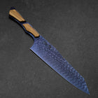 Bunka VG-10 Kagami Damast Olivenholz Griff 180mm - Blau-[Musashi]-[Japan-Küchenmesser]