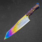 Bunka VG-10 Kagami Damast Olivenholz Griff 180mm - Regenbogen-[Musashi]-[Japan-Küchenmesser]