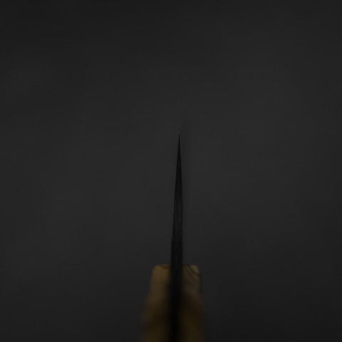 Bunka VG-10 Kagami Damast Olivenholz Griff 180mm - Schwarz-[Musashi]-[Japan-Küchenmesser]