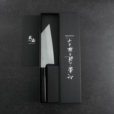 Bunka VG-10 Poliert Büffelhorn und Ebenholz Griff 165mm-[Musashi]-[Japan-Küchenmesser]