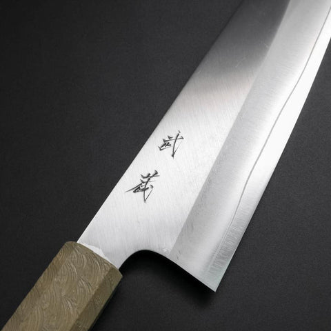 Bunka VG-10 Poliert Weißer Urushi Griff 165mm-[Musashi]-[Japan-Küchenmesser]