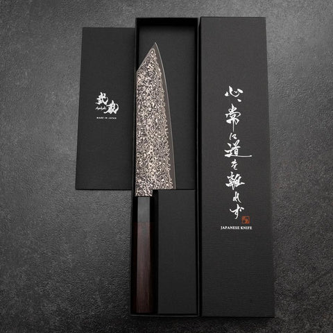 Bunka VG-10 Schwarzer Damast Rosenholz Griff 180mm-[Musashi]-[Japan-Küchenmesser]