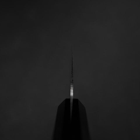 Bunka VG-10 Tsuchime Büffelhorn und Ebenholz Griff 180mm-[Musashi]-[Japan-Küchenmesser]