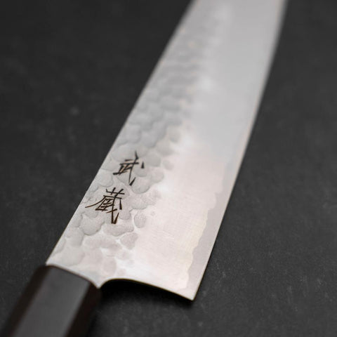 Bunka VG-10 Tsuchime Ebenholz Griff 180mm-[Musashi]-[Japan-Küchenmesser]