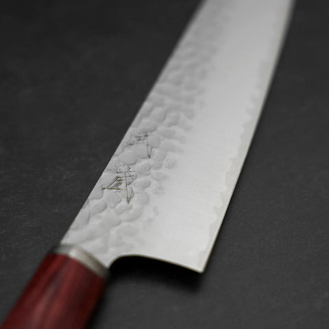 Bunka VG-10 Tsuchime Kirsch Griff in Rot 180mm-[Musashi]-[Japan-Küchenmesser]