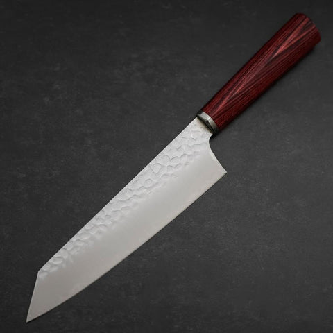 Bunka VG-10 Tsuchime Roter Kirschholz Griff 180mm-[Musashi]-[Japan-Küchenmesser]