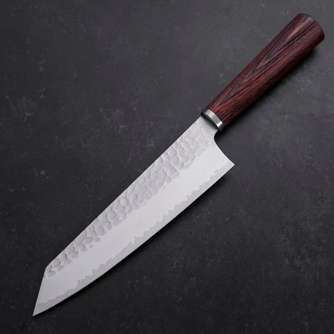 Bunka VG-10 Tsuchime Runder Mahagoni Griff 180mm-[Musashi]-[Japan-Küchenmesser]