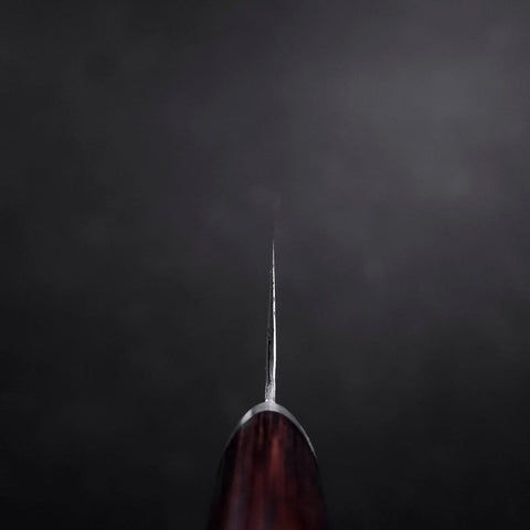 Bunka VG-10 Tsuchime Runder Mahagoni Griff 180mm-[Musashi]-[Japan-Küchenmesser]