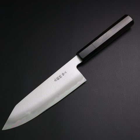 Bunka White Steel #2 Bokashi Büffelhorn und Ebenholz Griff 165mm-[Musashi]-[Japan-Küchenmesser]