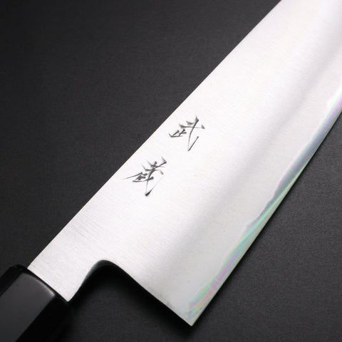 Bunka White Steel #2 Bokashi Büffelhorn und Ebenholz Griff 165mm-[Musashi]-[Japan-Küchenmesser]