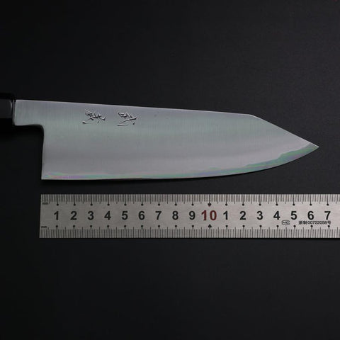 Bunka White Steel #2 Bokashi Büffelhorn und Ebenholz Griff 165mm-[Musashi]-[Japan-Küchenmesser]