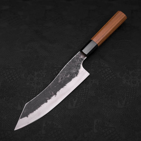 Bunka White Steel #2 Edelstahlummantelung Kurouchi Büffelhorn und Teakholz Griff 180mm-[Musashi]-[Japan-Küchenmesser]