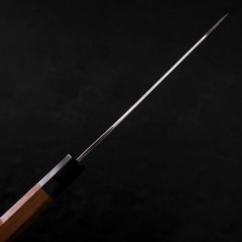 Bunka White Steel #2 Edelstahlummantelung Kurouchi Büffelhorn und Teakholz Griff 180mm-[Musashi]-[Japan-Küchenmesser]
