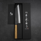 Bunka White Steel #2 Kurouchi Eichenholz Griff 165mm-[Musashi]-[Japan-Küchenmesser]