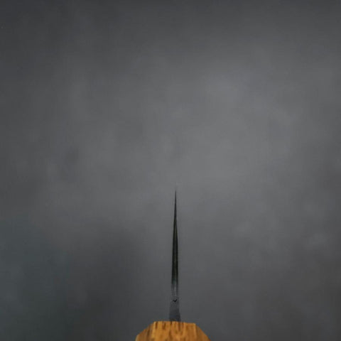 Bunka White Steel #2 Kurouchi Yaki Urushi Griff 165mm-[Musashi]-[Japan-Küchenmesser]