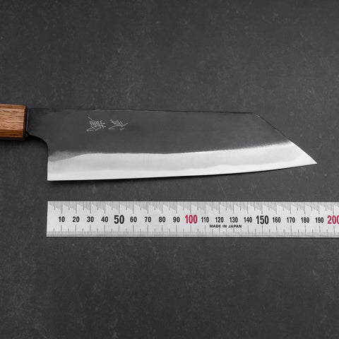 Bunka White Steel #2 Kurouchi Yaki Urushi Griff 165mm-[Musashi]-[Japan-Küchenmesser]