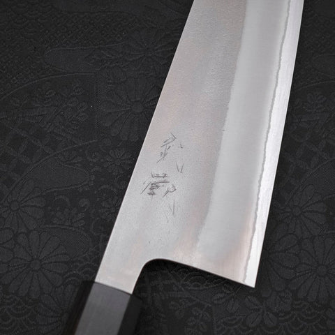 Bunka White Steel #2, Nashiji Ebenholz Griff, 165mm-[Musashi]-[Japan-Küchenmesser]