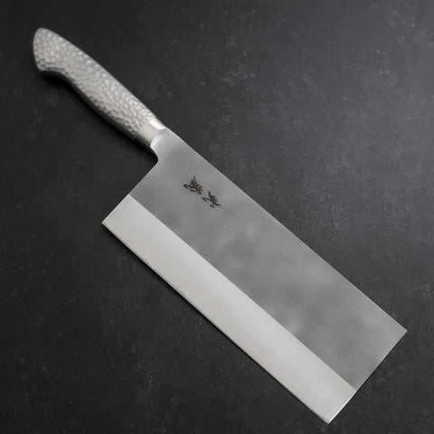 Chinese Cleaver AUS-8 Nashiji Westlicher Edelstahlgriff 205mm-[Musashi]-[Japan-Küchenmesser]