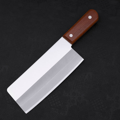 Chinese Cleaver VG-10 Damascus Cherry Handle 180mm (7”)-[Musashi]-[Japanese-Kitchen-Knives]
