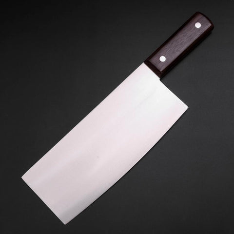 Chinesisches Kochmesser SK-Stahl Poliert Kirschholz Griff 220mm-[Musashi]-[Japan-Küchenmesser]