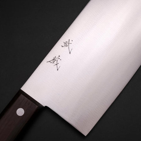 Chinesisches Kochmesser SK-Stahl Poliert Kirschholz Griff 220mm-[Musashi]-[Japan-Küchenmesser]
