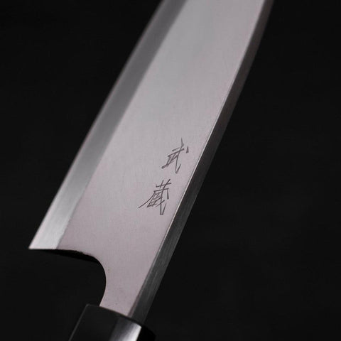 Deba AUS-10 Linkshand Poliert Büffelhorn und Teakholz Griff 165mm-[Musashi]-[Japan-Küchenmesser]