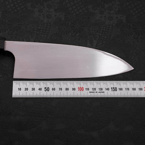 Deba AUS-10 Linkshand Poliert Büffelhorn und Teakholz Griff 180mm-[Musashi]-[Japan-Küchenmesser]