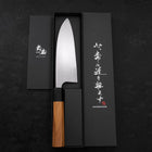 Deba AUS-10 Linkshand Poliert Büffelhorn und Teakholz Griff 180mm-[Musashi]-[Japan-Küchenmesser]