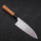 Deba AUS-10 Linkshand Poliert Büffelhorn und Teakholz Griff 180mm-[Musashi]-[Japan-Küchenmesser]