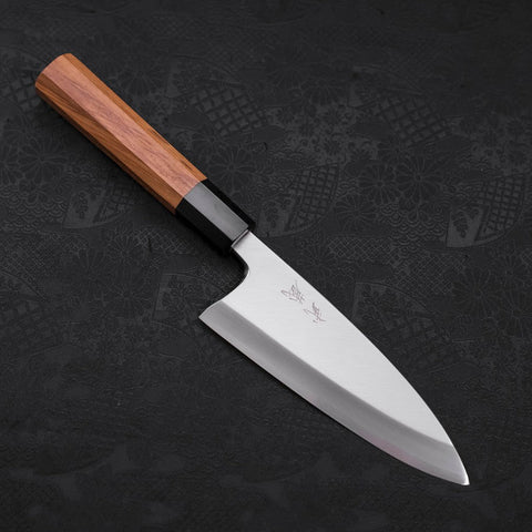 Deba AUS-10 Poliert Büffelhorn und Teakholz Griff 150mm-[Musashi]-[Japan-Küchenmesser]