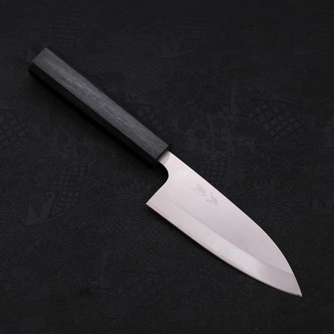 Deba AUS-8, Poliert Dunkelblauer Urushi Griff, 120mm-[Musashi]-[Japan-Küchenmesser]