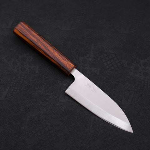 Deba AUS-8, Poliert Sumi Urushi Griff, 120mm-[Musashi]-[Japan-Küchenmesser]