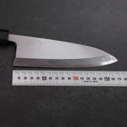 Deba Blue Steel #1 Hon-Kasumi Büffelhorn und Teakholz Griff 165mm-[Musashi]-[Japan-Küchenmesser]